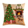 Funda de cojín de lino serie Papá Noel y árbol de Navidad transfronterizo AliExpress Amazon eabyI809