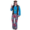 Cosplay de Cantante de Country Europeo y Americano de los 70s Hip-Hop Retro Pantalones de Campana Atuendo de Pareja Hombres y Mujeres Adultos