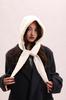 Gorro Balaclava para Mulheres, Novo Estilo Outono e Inverno 2026, Aquecedor de Pescoço Quente Integrado com Luvas, Gorro de Lã Trançado Tendência