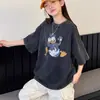 Camiseta de Manga Corta para Niña, Top de Marca Transfronteriza de Moda para Niños, Atuendo de Verano para Niñas Mayores, Camiseta Básica Casual de Manga Media Estilo Vintage