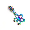 Tiradores de Cremallera Coloridos Personalizados, 15 Estilos de Pestañas de Cremallera Elegantes de Aleación de Zinc, Accesorios para Equipaje, No. 5 Cabezales de Cremallera Metálicos Iridiscentes Electrochapados