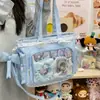 Bolso cruzado versátil de moda nuevo para otoño 2026, bolso de hombro transparente de gran capacidad, bolso de mano de encaje