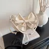 Bolso Casual de Axila Estilo Coreano para Mujer 2026 Modelo Nuevo Simple Adorable con Lazo Bolso Cuadrado Pequeño Bolso Cruzado Versátil