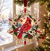 Enfeite de Natal em Vitral Floco de Neve Festival de Vidro Decorações de Animais