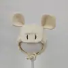 Adorable y Maravilloso Gorro para Bebé, Gorro de Algodón Puro con Orejas de Conejo para Otoño e Invierno, para Bebés de 0 a 6 Meses, Cálido y Lindo con Cintas