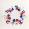 Novas Pulseiras de Beisebol da MLB Transfronteiriças para a Região EUA-China, Apresentando Pulseiras de Contas Temáticas de Fãs dos Bears, Tigers e Royals
