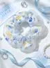 Fábrica Fonte Scrunchie Coreano de Organza Dupla Camada Gravata Criativa para Coque Scrunchie Gravata de Cabelo