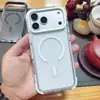 Diseño de molde personalizado para iPhone 18 Pro Max, con una funda de teléfono magnética, de cristal de hielo, bicolor, con protección anticaídas en las cuatro esquinas, disponible para producción OEM en volumen