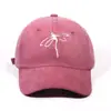 Gorra de Béisbol Lavada Estilo Nuevo con Estampado de Libélula Linda Visera Curva Gorra Versátil para Hombres y Mujeres Parejas Estudiantes