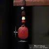 Llavero de Cinnabar de la Fortuna y la Longevidad para Coche Colgante de Llave Creativo de Gama Alta para Hombres y Mujeres Colgante de Cordón para Suministros de Conducción Protectores