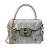 Bolsos Pequeños de Bloques de Color de Moda de Este Año 2026 Nuevos Bolsos de Mujer Primavera y Verano Populares Bolsos Cruzados Bolsos Cuadrados Pequeños Texturizados de Mano
