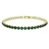 Pulseira de Cobre com Microincrustação de Strass, Venda Quente Transfronteiriça, Joias de Moda de Alto Padrão, Pulseira Tennis Quadrada Simples 4x4 Atacado
