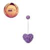 Amazon AliExpress está especialmente diseñado para anillo para el ombligo de amor arcilla blanda diamante corazón de melocotón mujeres embarazadas clavo para el ombligo varilla blanda adornos umbilicales
