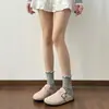 Calcetines Blancos de Encaje Personalizados para Mujer, Media Pantorrilla, Algodón Delgado de Verano, Borde con Volantes Florales, Diseño Personalizado, Zhuji
