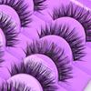 Pestañas Postizas Densa Estéreo 3D, Estilo Nuevo, Rizadas Naturalmente, Gruesas y Cómodas, Paquete de 10 Pares