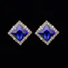 Pendientes Cuadrados de Cristal de Moda y Únicos con Diamantes, Pendientes Sencillos y Elegantes para Mujer, Fabricante de Joyería de Yiwu E050
