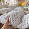 Roupa de Cama 100% Algodão Pura Conjunto de Quatro Peças 100% Algodão Novo Estilo 2026 Capa de Edredom 100% Algodão Lençol de Cima Lençol com Elástico Conjunto de Três Peças para Dormitório Estudantil 3