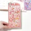 Pegatinas 3D de Cristal de Hello Kitty y Cinnamoroll Pegatinas de Dibujos Animados Kuromi Kitty Pegatinas Decorativas para Funda de Teléfono DIY