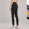 Leggings Deportivos Lulu Estilo Europeo y Americano para Fitness, Pantalones de Yoga Levanta Glúteos Color Durazno para Mujer, Pantalones de Yoga Ajustados de Cintura Alta con Sensación de Segunda Piel