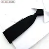 Gravata com zíper preguiçoso de 8 cm de largura, prática e fácil de puxar, para homens, negócios, casamento, noivo, padrinho, gravata de segurança
