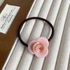 Corda de cabelo de flor de rosa romântica ~ Base de corda de cabelo de ácido acético elegante e elegante Fio de borracha elegante simples e suave sem marcas