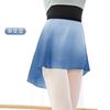 Vestido de Práctica de Baile para Adultos Falda de Gasa Media Longitud para Mujer Vestido de Una Pieza con Lazo Falda de Gasa Degradada Maestro de Baile Falda de Cuerpo Entrenamiento Básico