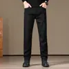 Jeans de Pierna Recta Delgados de Gama Alta para Hombre, Pantalones Largos Versátiles de Moda, Pantalones Casuales Gruesos Elásticos de Cintura Alta Otoño e Invierno 2025