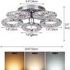 Lámpara de Techo de Cristal LED Lámpara de Restaurante de Tres Cabezas Lámpara de Anillo para Comedor Lámpara Minimalista Moderna para Dormitorio Sala de Estudio Normcore