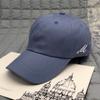 Gorra de Béisbol Simple de Color Sólido con Letra m Lateral Primavera y Verano para Hombre y Mujer Estilo Coreano Gorra de Visera Curva Combinable Casual Parasol