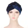 AliExpress novo chapéu de trança de seda brilhante multicolorido, chapéu turbante casual fashion, em estoque