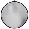 Reflector 60cm 80cm 110cm dos en uno plateado-blanco plegable redondo para bolso portátil