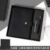 Caderno Retro de Couro Genuíno A5 com Folhas Soltas para Reuniões de Escritório, Couro Macio com Padrão Lichia, Personalizável para Negócios com Impressão de Logo