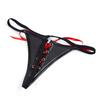 Calças de castidade direto da fábrica para mulheres com laço vermelho em forma de T cueca de couro para casal calças de encadernação de brinquedo