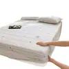 Juego de sábanas ajustables de algodón cepillado grueso Clase A, una pieza, 100% algodón, para dormitorio estudiantil, sábana individual de color liso, funda de almohada, juego de tres piezas