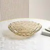 Plato de Frutas con Diseño de Diamantes para Sala de Estar, Mesa de Café del Hogar, Plato para Exhibir Snacks, Frutero, Plato de Cristal para Dulces y Frutas Secas, Almacenamiento de Frutas y Verduras