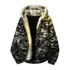 Chaqueta de Algodón con Capucha para Hombre 2026 con Cuello Grande de Piel, Moderna, Tendencia, Casual, Versátil, Acolchada y Engrosada, Parka para Pareja