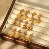 Moda Europeia e Americana Simples Concha Aço Inoxidável Brincos Concha Estrela do Mar Mulheres Ouro 18K Aço Inoxidável Joias Transfronteiriças