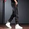 Jeans de Trabalho Pesado Americano Masculino Outono e Inverno Novos Joggers Patchwork Soltos Lavados Tendência Casual Calças Compridas