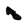 Em Estoque, Envia Imediatamente! Mocassins Retro de Bico Redondo com Salto Bloco Silencioso de 8cm e Laço Simples para Mulheres