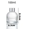 Frasco Transparente Sem Chama para Aromaterapia, Frasco Difusor de Vidro Quadrado Vazio, Frasco Vazio para Recarga de Fragrância, Frasco de Vidro de Pequena Capacidade