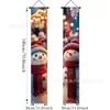 Banner de Porche de Muñeco de Nieve Navideño Parejas Colgantes de Puerta Principal de Invierno Adecuado para Decoración de Pared de Entrada de Jardín Navideño