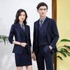 Terno Temperamento Masculino Roupa de Negócios Terno da Moda Terno de Noivo Feminino Performance de Anfitrião Roupa de Trabalho Logotipo Bordado