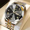 Reloj de cuarzo simple para hombre, con tapa trasera hueca, resistente al agua, luminoso, calendario, moda, Tiktok Live, reloj famoso explosivo