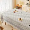 Toalha de Mesa Desenho Animado, Sem Lavagem, Impermeável, À Prova de Óleo, Resistente ao Calor, Estilo Dopamina Creme, Toalha de Mesa Retangular, Protetor de Mesa, Chá