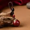 Pingente de Cabaça de Cinábrio Pode Ser Aberto para Guardar Pedras Brutas, Chaveiro de Colar, Corrente de Celular de Cabaça das Cem Bênçãos Venda por Atacado