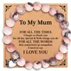 Aliexpress Moda Transfronteriza Creativa Patrón de Cebra Rosa Corazón Pulsera Única Regalo Día de la Madre Cumpleaños Joyería de Mano con Cuentas