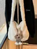 Comercio Exterior Otoño e Invierno Bolso de Hombro de Felpa de Gran Capacidad Súper Popular Nicho Nuevo Lindo Conejo de Dibujos Animados Bolso Cruzado Peludo