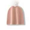 Cachecol 2024 Outono/Inverno Novo Chapéu de Tricô Casual Feminino de Alta Qualidade Cor Sólida com Pom-Pom Espessado Quente Moderno Versátil