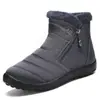 Zapatos de algodón mujer invierno poliuretano botas largas cálidas de caña alta pareja talla grande botas de nieve con forro de felpa engrosadas protección contra el frío