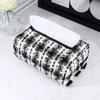 Caja de pañuelos serie Xiangfeng montada en el coche, caja apoyabrazos para extraer papel colgante, decoraciones creativas para el interior del coche, almacenamiento, sentido de alto nivel